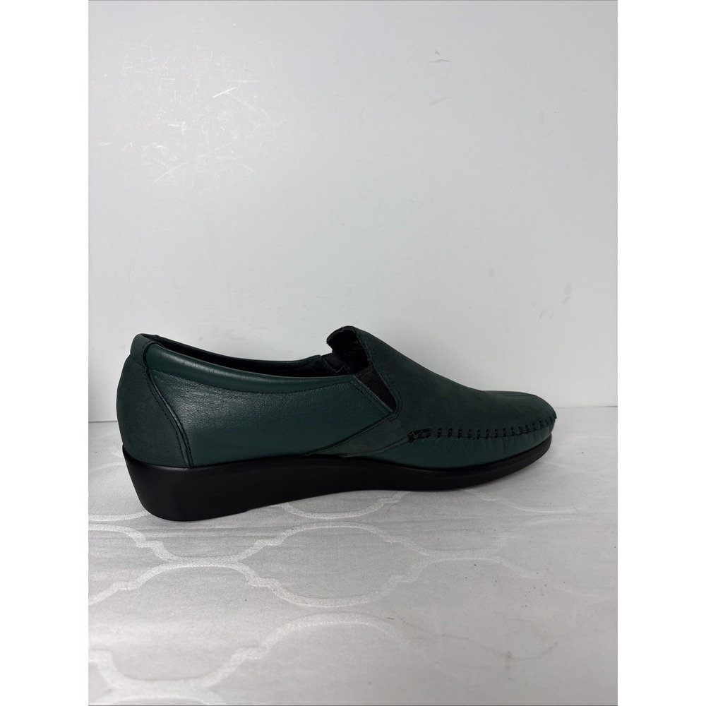 New SAS Dream Shoes Women Size 10.5WW Forest Green Slip On Comfort Loafers READ - Picture 6 of 11